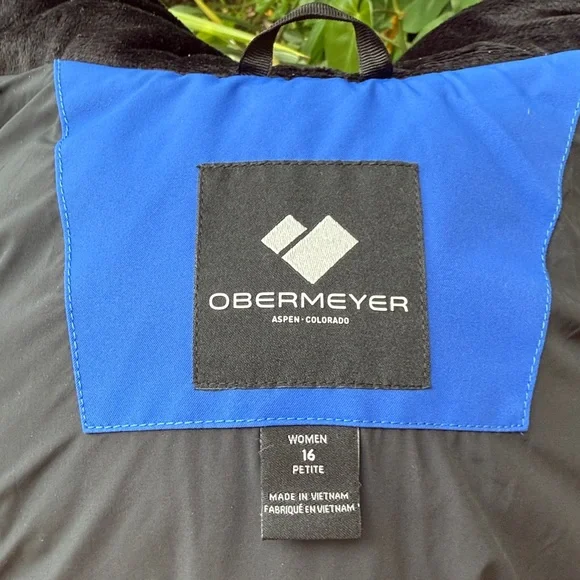 Obermeyer Tuscany II Hooded Jacket Stellar Blue Sz 16 Petite - Picture 9 of 9